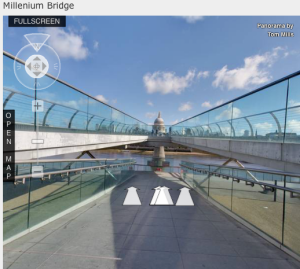 Standing on the Millenium Bridge London, looking toward St. Pauls thanks to 360cities.net