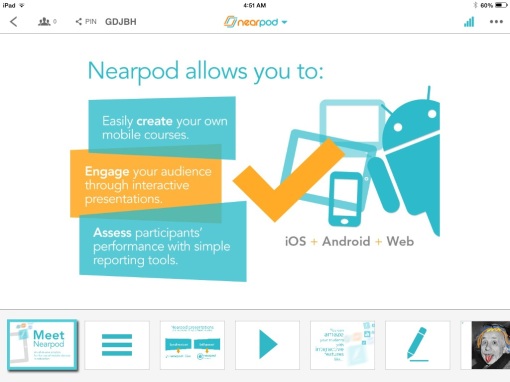 NearPod has an Android app, and it can run on a laptop